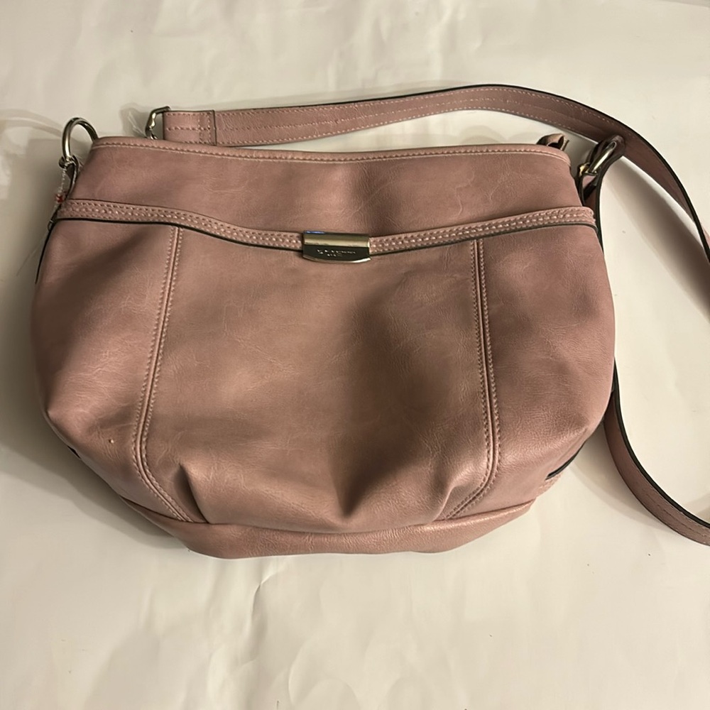 Rossetti crossbody/shoulder bag blush color with gold toned hardware.